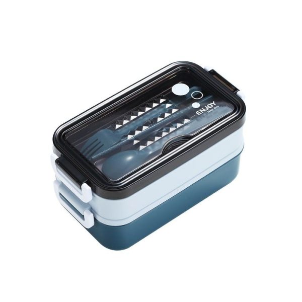 lunch box bleue compartiments