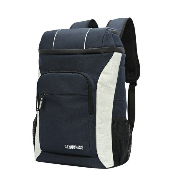 sac à dos isotherme bleu et gris