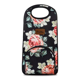 sac isotherme bouteille fleuri