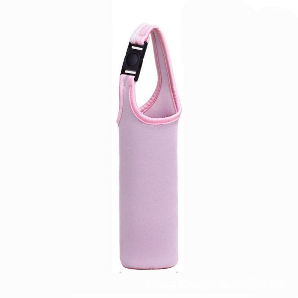 sac isotherme bouteille rose clair