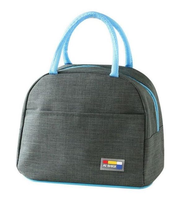 sac isotherme repas gris et bleu