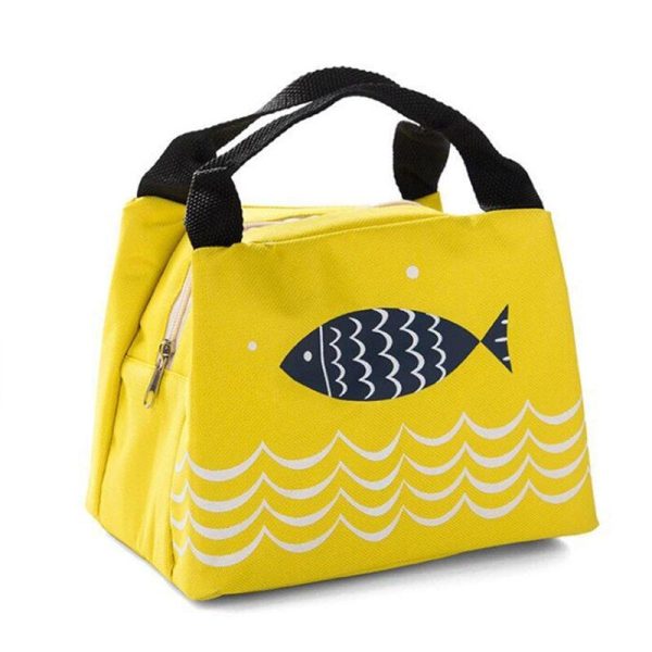 sac isotherme repas jaune poisson